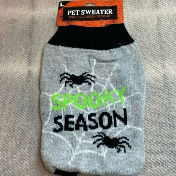SPOOKY SEASON Dog Sweater NWT Pet Halloween Costume - Picture 1 of 5